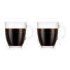 Bodum 2 pk Single Wall Bistro Mugs, Tempered Glass Clear