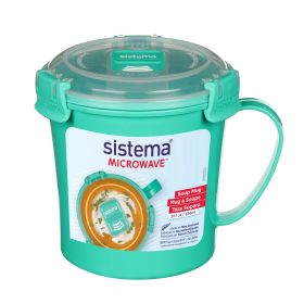 Sistema Microwave Collection Soup Mug 22.1 Oz, Red