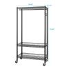 Wire Garment Rack Heavy Duty Clothes Rack, Freestanding Closet Wardrobe, Garment Rack Adjustable Wire Clothing Rack Portable Closet