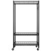 Wire Garment Rack Heavy Duty Clothes Rack, Freestanding Closet Wardrobe, Garment Rack Adjustable Wire Clothing Rack Portable Closet