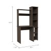 Versalles Writintg Desk; Two Superior Shelves; Five Cubbies -Smokey Oak