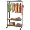 Wire Garment Rack Heavy Duty Clothes Rack, Freestanding Closet Wardrobe, Garment Rack Adjustable Wire Clothing Rack Portable Closet