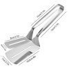 1pc Stainless Steel Steak Clamps; Kitchen Barbecue Food Flipping Spatula Tongs Clip For Burgers BBQ Pizza Pies Fish; Kitchen Bread Tongs