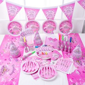 Birthday Party Supplies Birthday Disposable Tableware Dream Girl Theme Suit Prom Decoration Supplies (Option: Eye mask pack of 6)