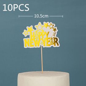 Chinese New Year cake decoration plug-in (Option: 013style-10PCS)