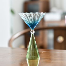 Water Ripple Glass Cocktail Glass (Option: Blue And Green Base 150ml)