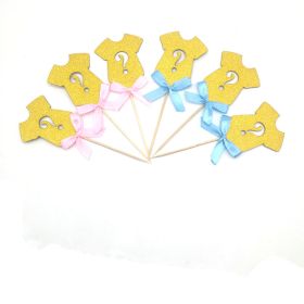 Cake Decoration Insert Card Dessert Table Decoration (Option: Gold 6pcs)