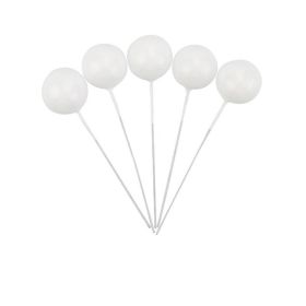 Candy-colored Decorative Round Ball Glossy Ornaments (Option: White-2cm-5PCS)