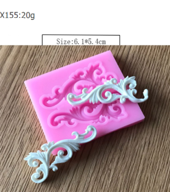 Variety of lace shape fondant cake silicone mold (Option: X155)