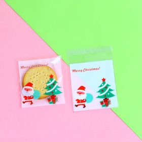 Christmas Old Man Sleigh Self-adhesive Self-sealing Cookie Packaging Bags (Option: No.38)