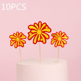 Chinese New Year cake decoration plug-in (Option: 011style-10PCS)