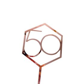 Cake Insertion Anniversary Birthday Cake Decoration Baking Decoration (Option: Rose gold-Style50)