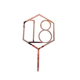 Cake Insertion Anniversary Birthday Cake Decoration Baking Decoration (Option: Rose gold-Style18)