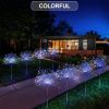 1 Pack Solar Firework Light Outdoor, IP65 Waterproof Solar Garden Flower Lights With 8 Lighting Modes, Decorative Fairy Lights With Stake, Halloween D