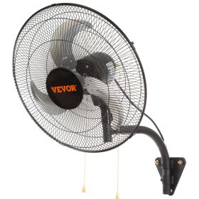 VEVOR Wall Mount Fan, 18 Inch, 3-speed High Velocity Max. 4150 CFM, Waterproof Industrial Wall Fan, Commercial or Residential for Warehouse, Greenhous (Shake Head or Not: Yes, Fan Diameter: 18 inch)