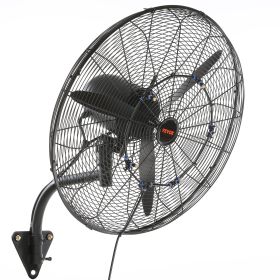 VEVOR Wall Mount Fan, 18 Inch, 3-speed High Velocity Max. 4150 CFM, Waterproof Industrial Wall Fan, Commercial or Residential for Warehouse, Greenhous (Shake Head or Not: Yes, Fan Diameter: 24 inch)