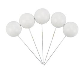 Candy-colored Decorative Round Ball Glossy Ornaments (Option: White-2.5cm-5PCS)